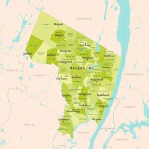 Bergen country map